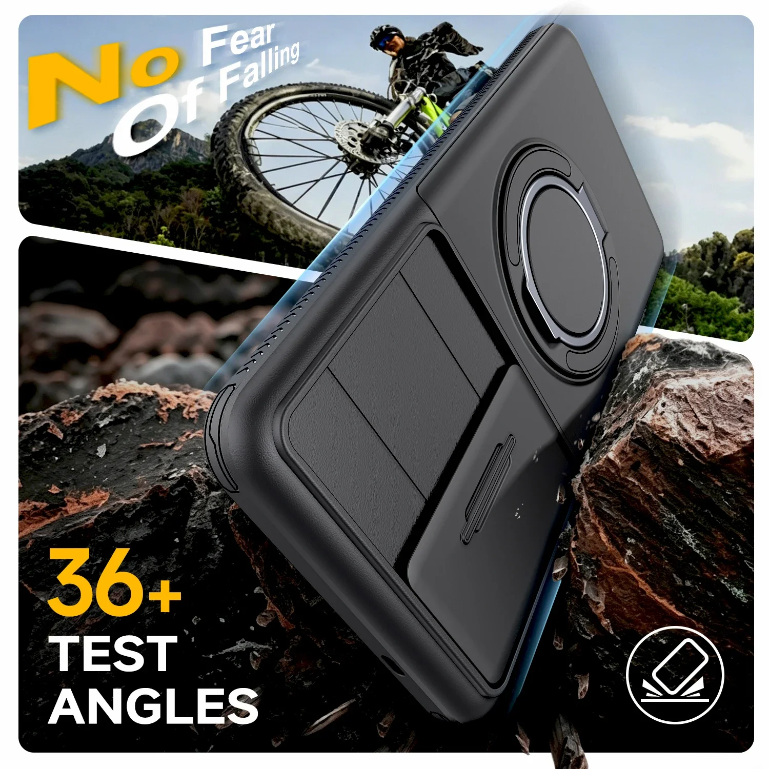 Robuste Anti-Fall-Handyhülle für Samsung Galaxy S26 FE S25 S24 Plus S23 S22 Ultra mit Magnetringhalter und Brieftaschenfunktion – Detail 2