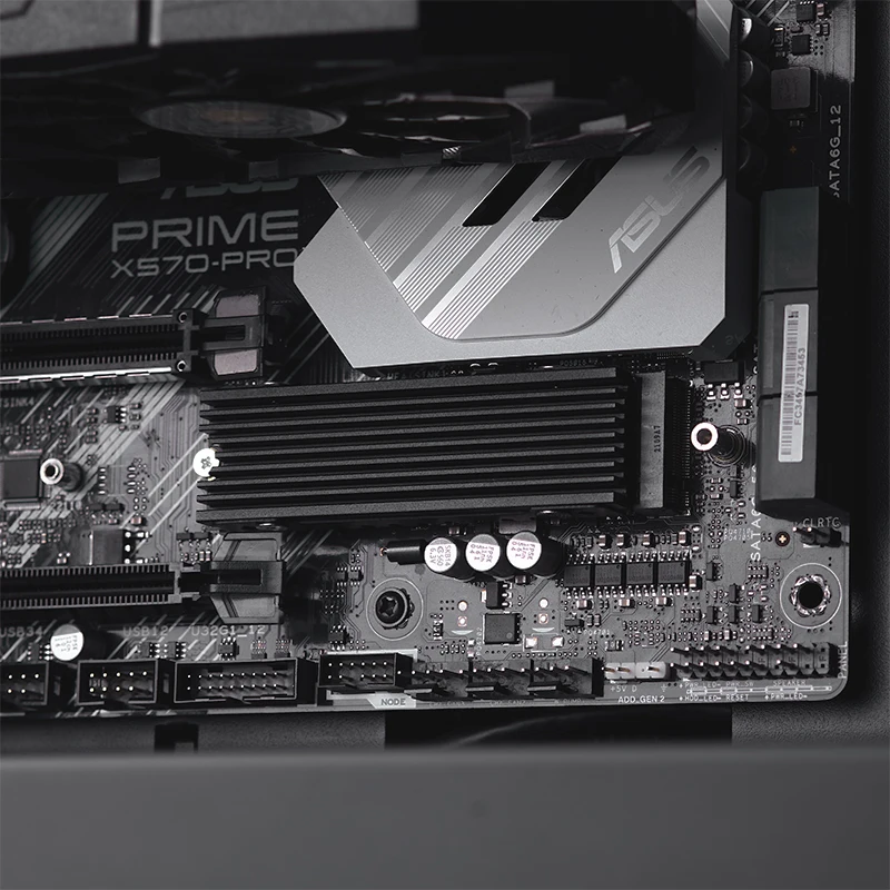 M.2 2280 Solid State Hard Disk Cooler Aluminum Alloy Heat Cooler Heat-resistance with Thermal Silicone Pad for Game Console