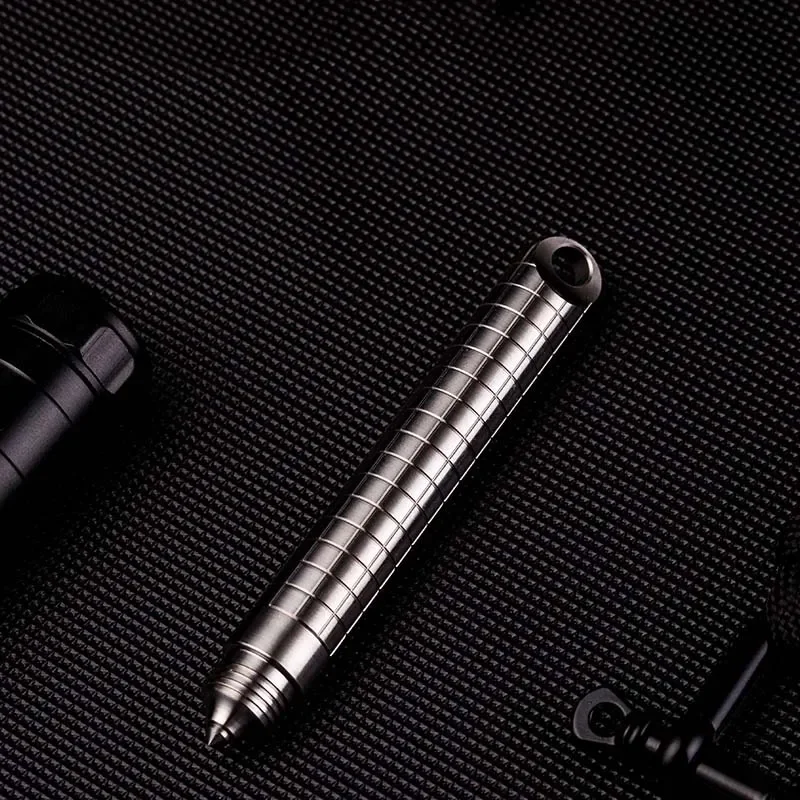 EDC Titanium Alloy Self Defense Survival Safety Tactical Pen With Writing Multi-functional Tungsten Steel Head EDC