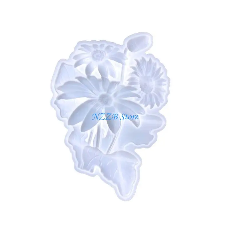 

T21F -подсолнечная силиконовая плесень DIY Эпоксидная смола для настенного настольного настольного декора