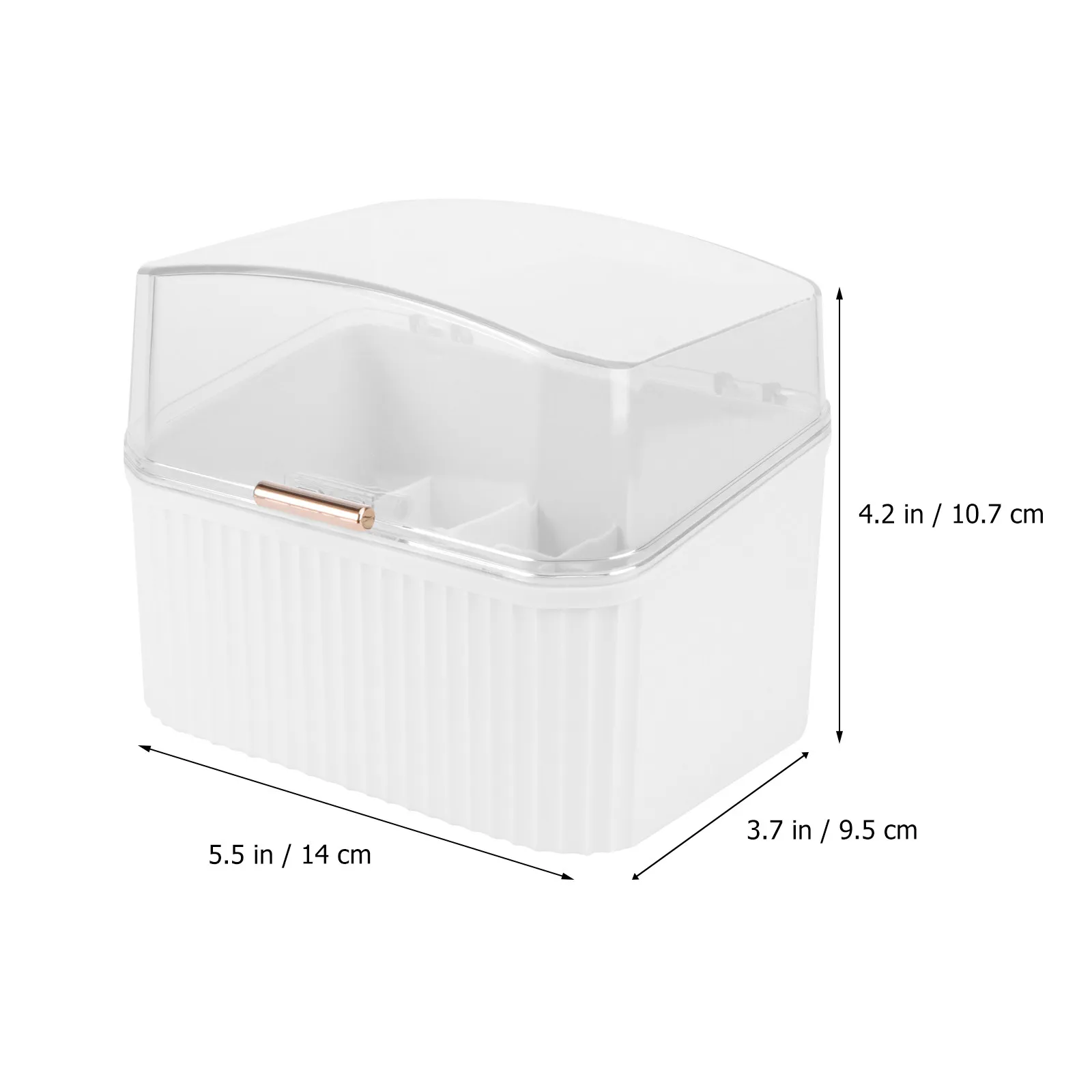 1Pcs Desktop Storage Box Lipstick Container Cosmetics Organizer ABS Material Compact Stylish Tidy Space Saving Household Dorm
