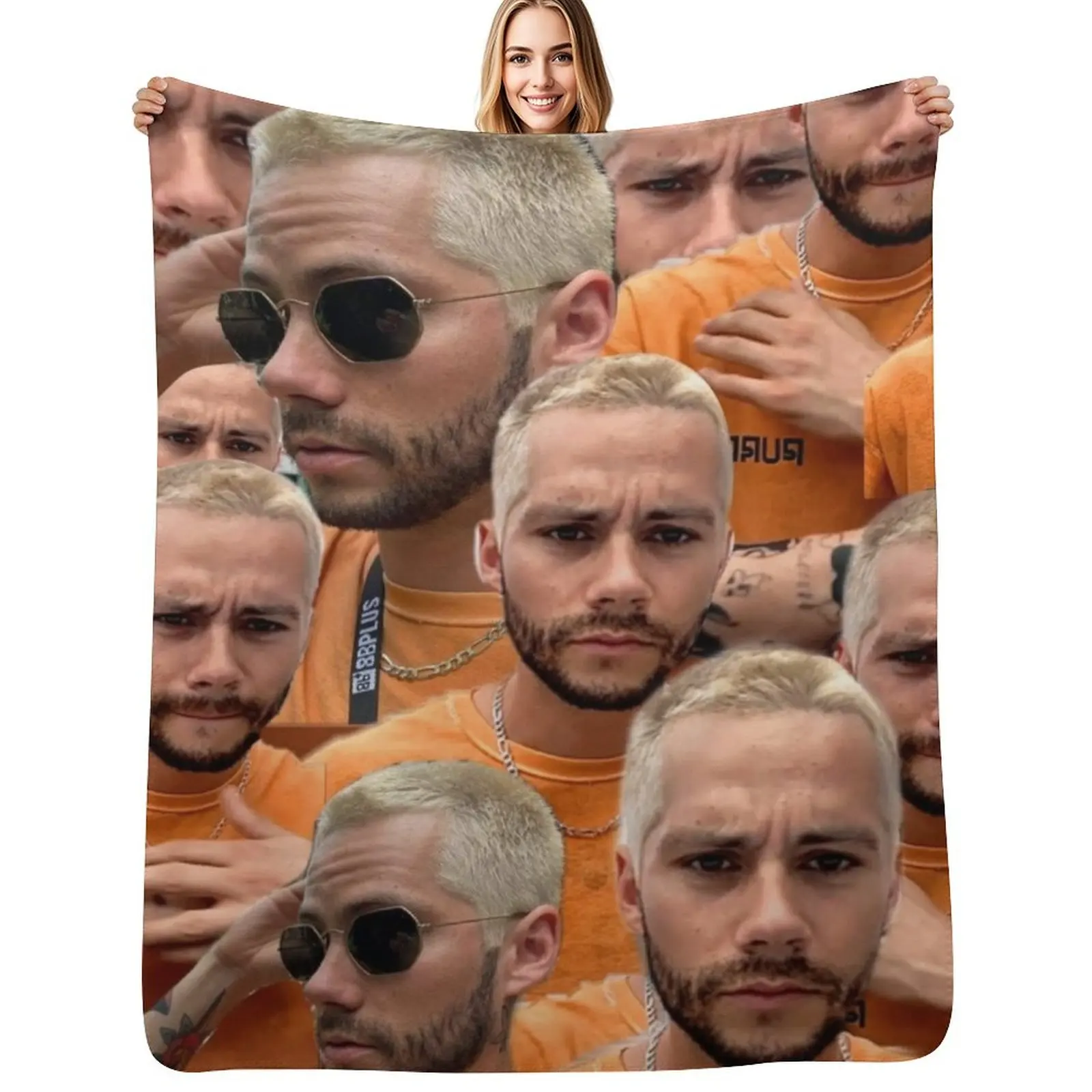 

Dylan Obrien Collage Throw Blanket Foldable Soft Warm Blanket for Outdoor Use