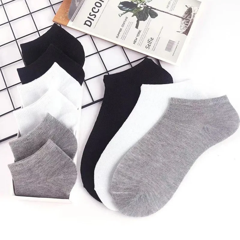 

3 Pairs Unisex Casual Plain Color Boat Socks Thin Breathable Comfy Anti Odor Sweat-absorbing Low Cut Ankle Socks For Men Women