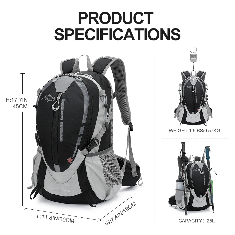 25L Mountaineering Hydrating Trail Running Backpack Cycling Bicycle And Motorcycle Backpack Marathon Hiking With 2L Water Bag