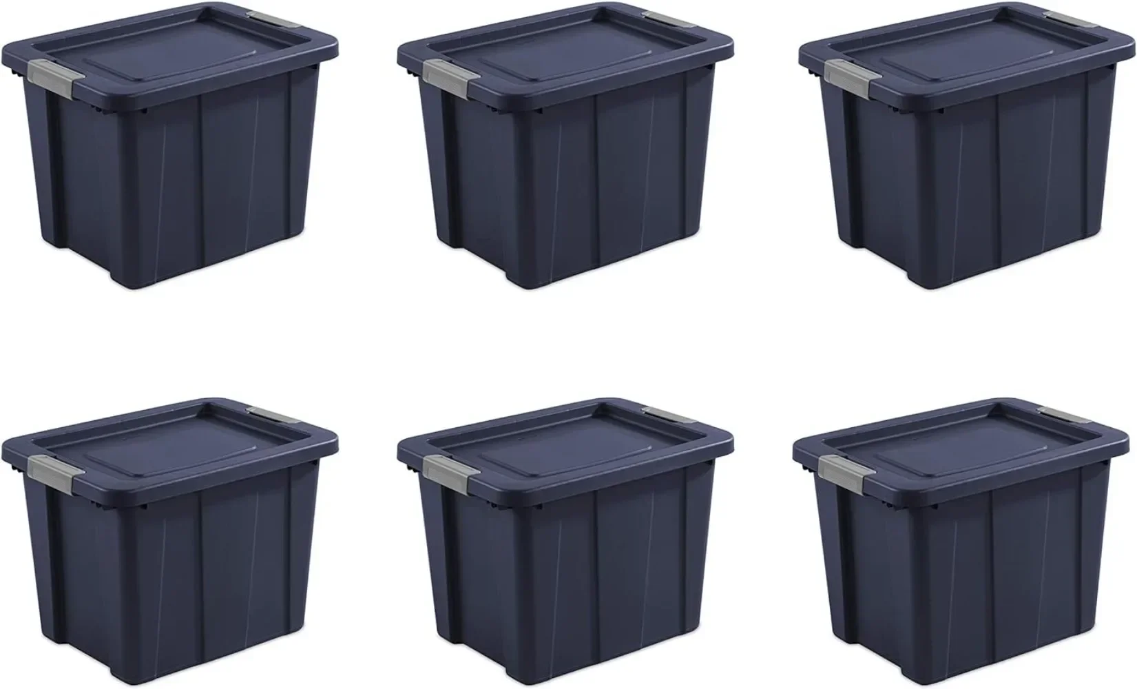 

18 Gal. Latching Tuff1 Totes, 18 Gallon, Dark Indigo, 6 Count Storage Boxes