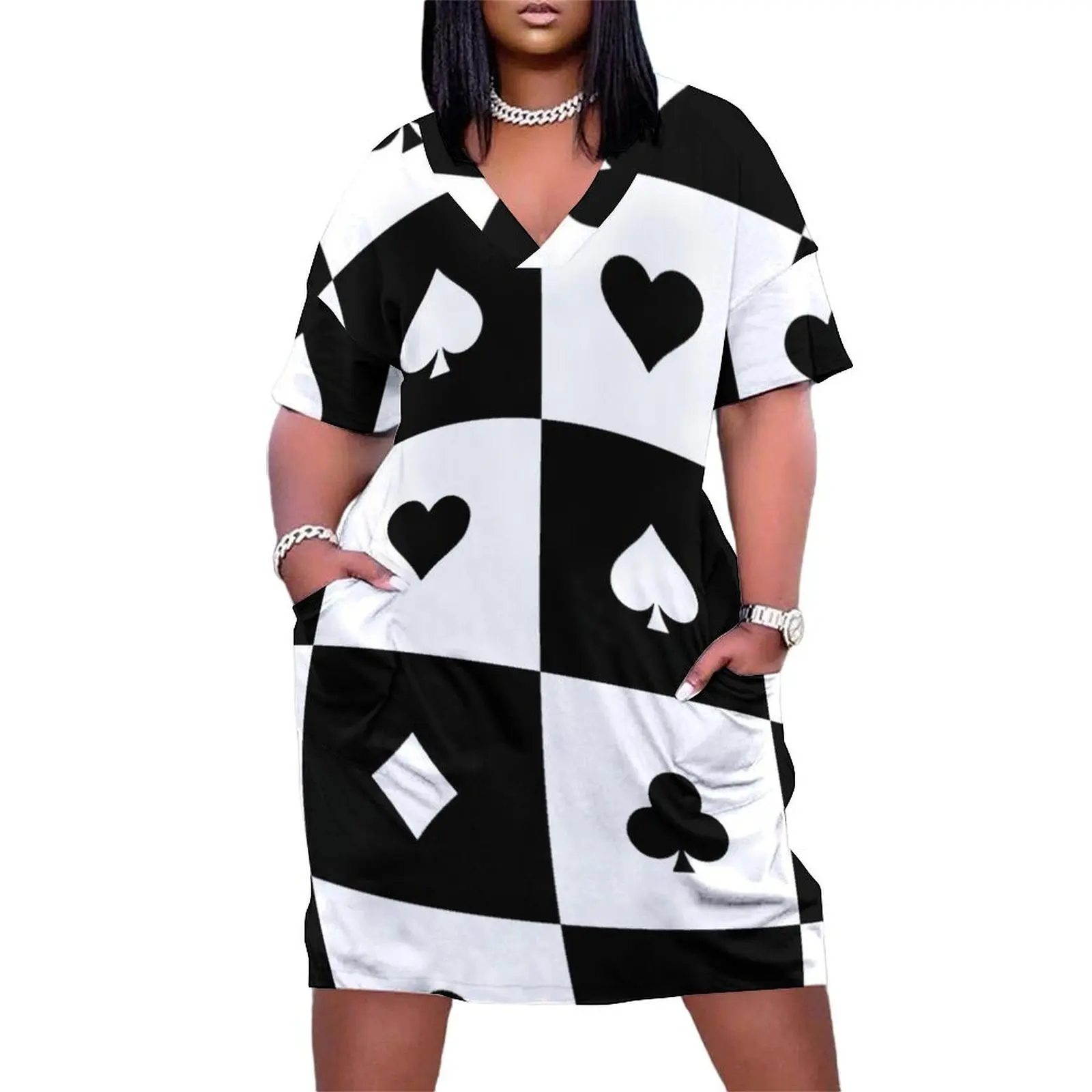 

Playing card Loose Pocket Dress summer dresses women 2025 luxury evening dresses 2025 ladies dresses for women 2025