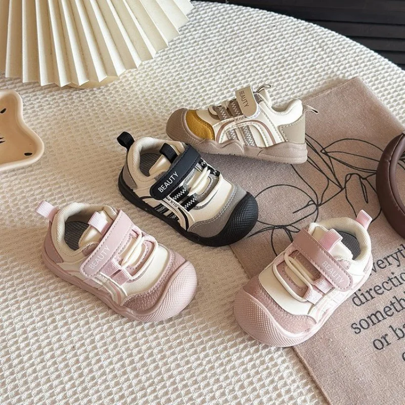 2026 New Newborn Baby Classic Sneakers Letters Splicing Baby Casual Shoe Anti-slip Hundred Walking Baby Boys Girls Baby Shoes