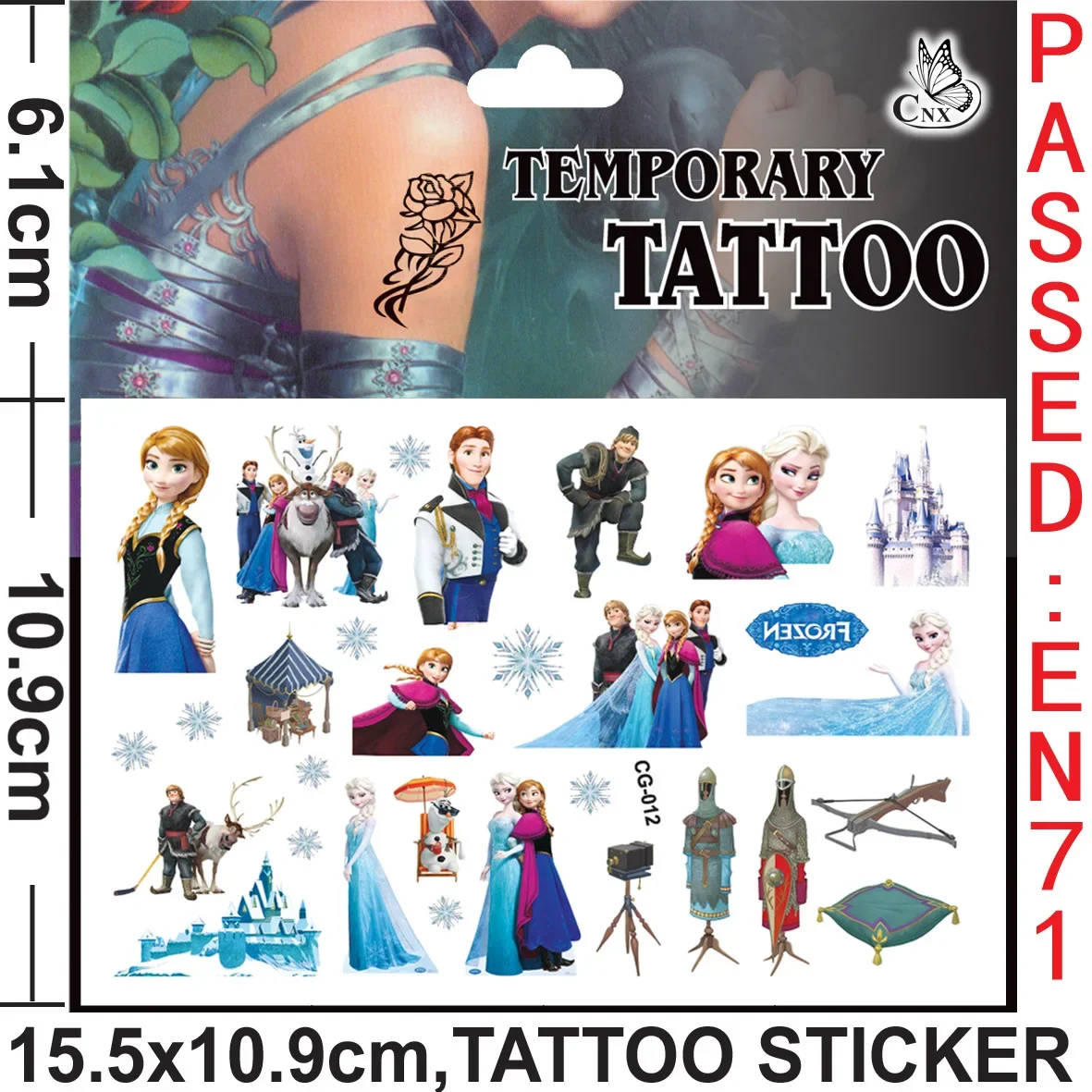 Disney Frozen Tattoo Stickers Disney Princess Sofia Unicorn Frozen Action Figure Cars Cartoon Sticker Kids Girls Birthday Gift