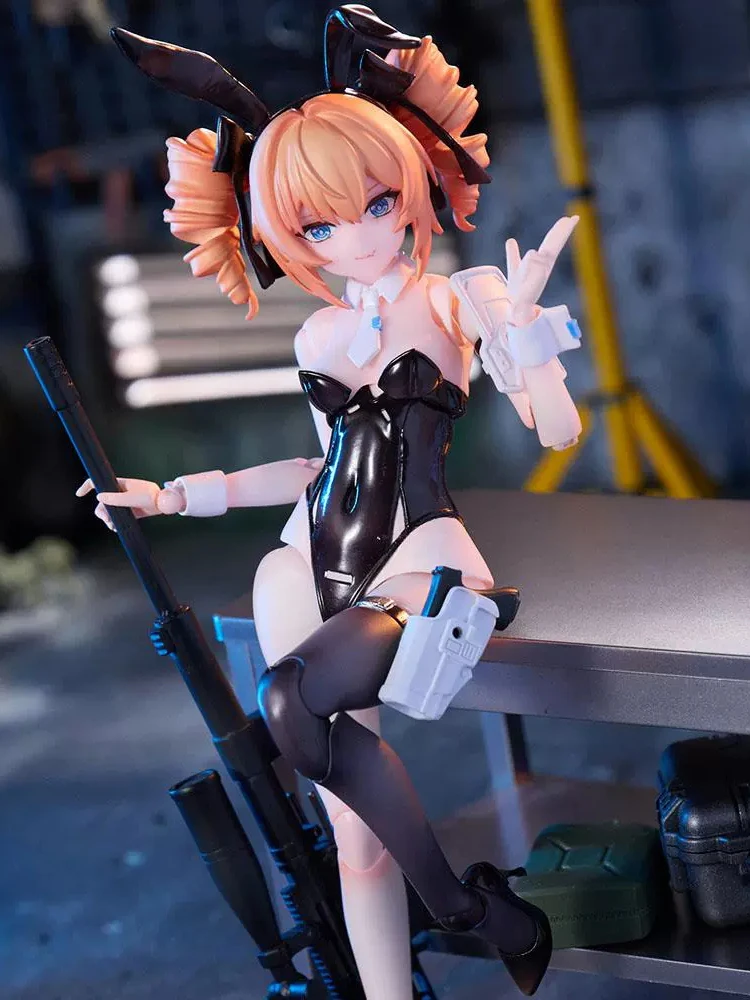 Bunny Rapid Action Squad 1/12 Departamento Sniper Leoni Mobile Suit Girl Action Figure Cabelo Laranja Bonito 6 polegadas Soldado Modelo Presente