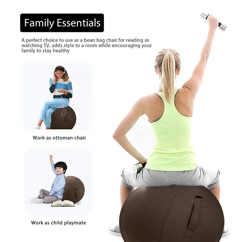 65cm Home Office Chair Sitting Ball Chair Yoga Ball Cover For Home Office