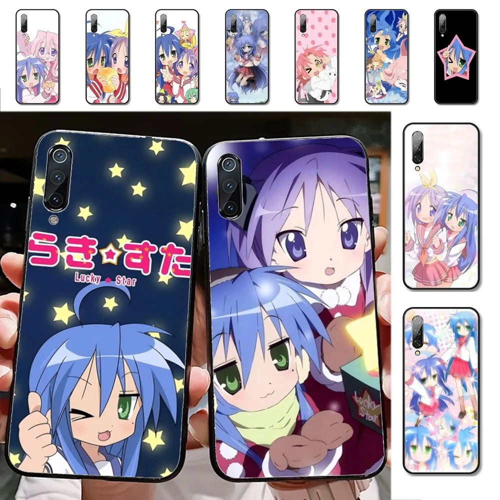 Casing ponsel bintang keberuntungan gadis Anime untuk Xiaomi Mi 5X 8 9 10 11 12 lite pro 10T PocoX3pro PocoM3 Note 10 pro lite