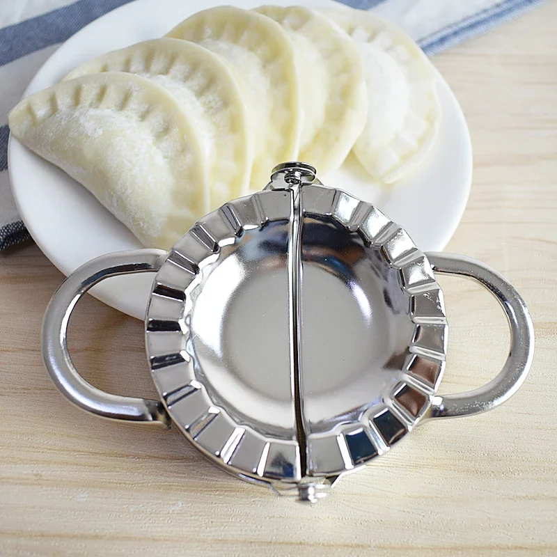 Molde de acero inoxidable para hacer Dumplings, prensa de masa Gyoza, accesorios de cocina