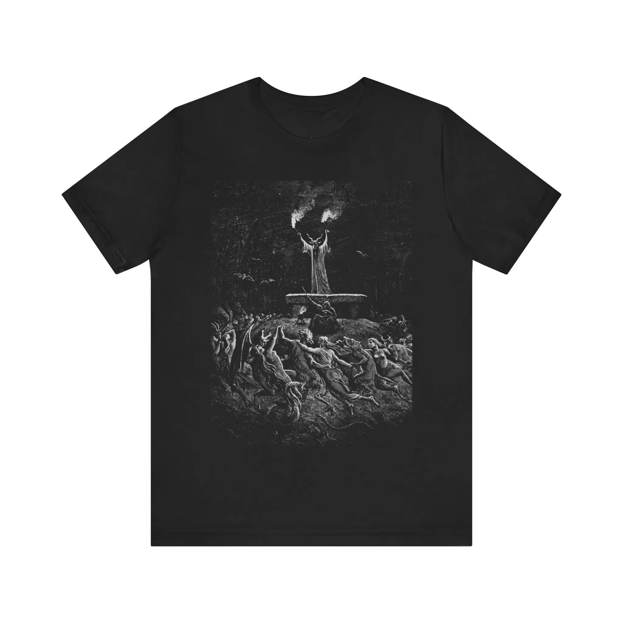 2026 La Danse Du Sabbat,Creepy T-shirt, Goth Tshirt Sabbath Witchy Jersey Short Sleeve TeeT Classic Dark Medieval Gothic T-shirt