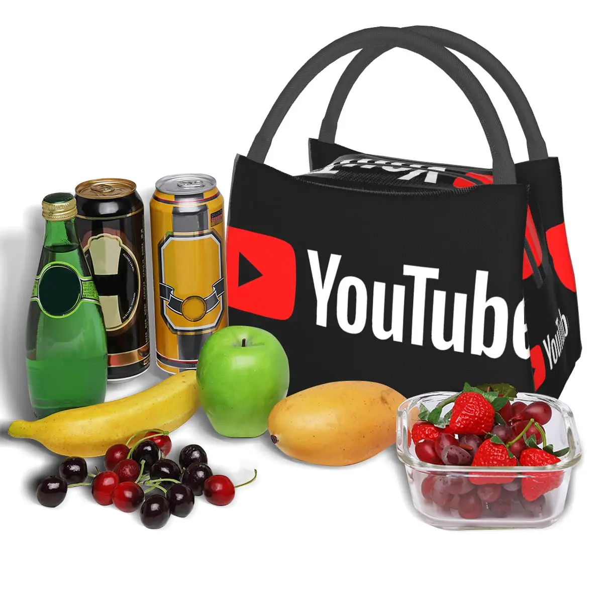 New YouTube Logo Portable insulation bag for Cooler Food Office Pinic Container