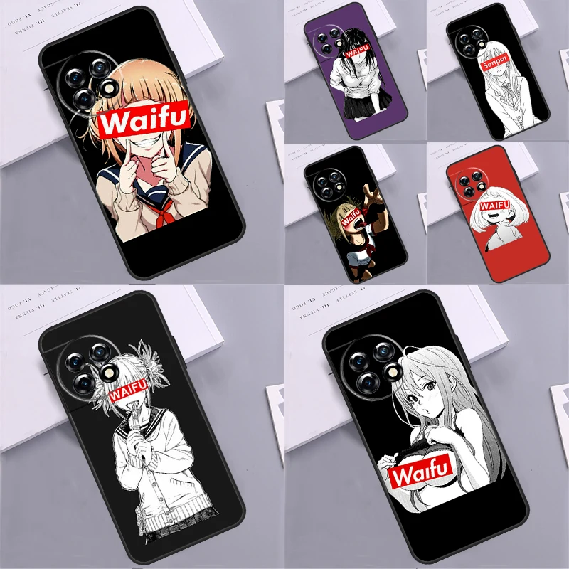 Sugoi Senpai Anime waifu Cover For OnePlus 11 9 10 Pro 10T 8T 9RT 10R OnePlus Nord CE 3 Lite 2 2T N10 N30 N20 Case