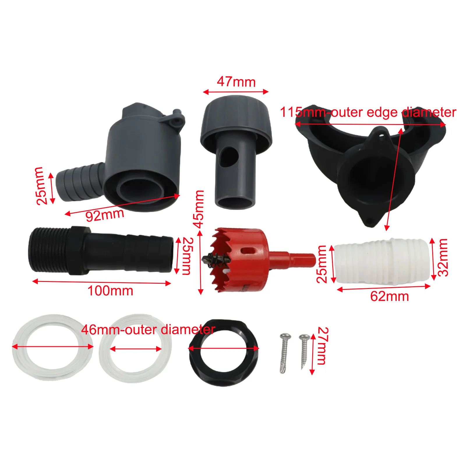 

Garden Rainwater Downpipe Kit Rainwater Harvesting Garden Water System Sturdy Plastic Construction Sustainable Water Management