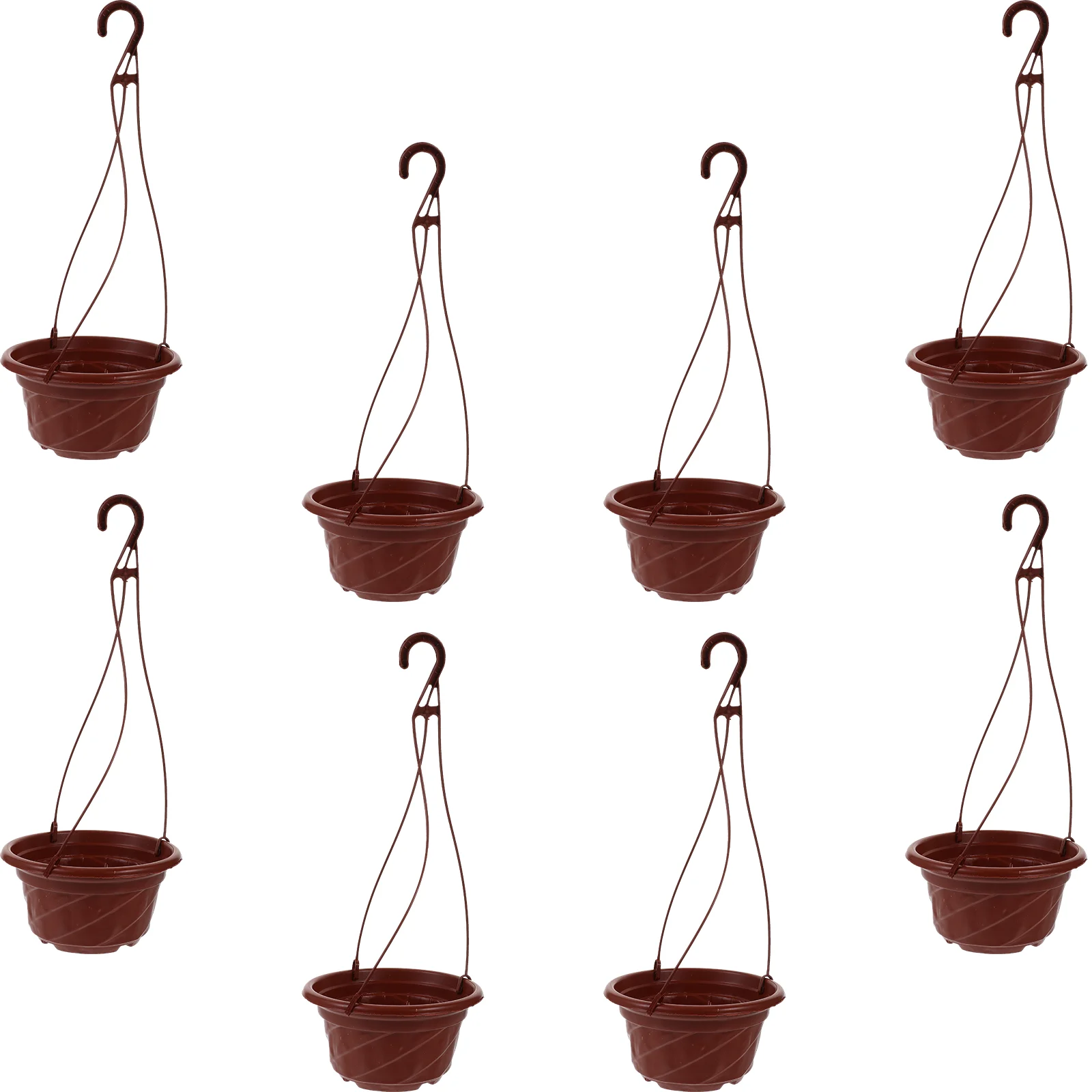 

8 Pcs Garden Balcony Hanging Succulent Green Plant Breathable Basket Flower Pot 8pcs House Pots Planters Outdoor for