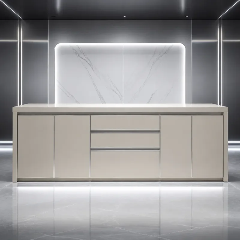 Multifunctional Kitchen Island Table with Integrated Sink and Retractable Acrylic Induction Cooker Rotatable Design for Open