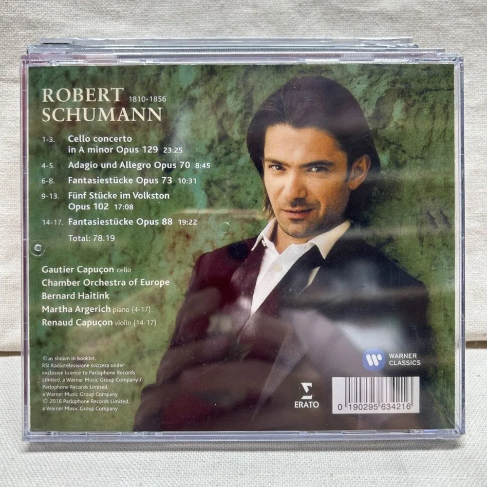 Schumann Cello Works Album Gautier Capuçon Performer Haitink Classic Orchestral Instrumental Audiophile Collectible Music CD view 2