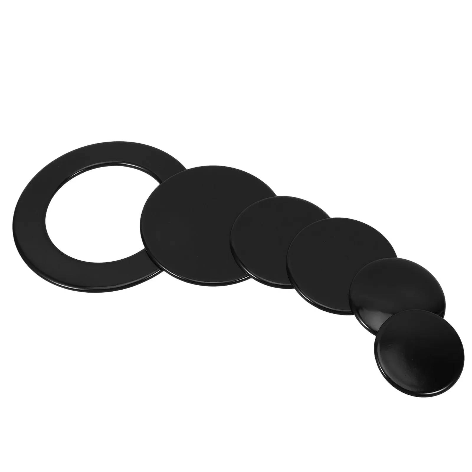 

6Pcs Gas Hob Burner Caps Universal Compatibility Metal Stove Burner Covers Flat Cap Replacement Cooker Accessories