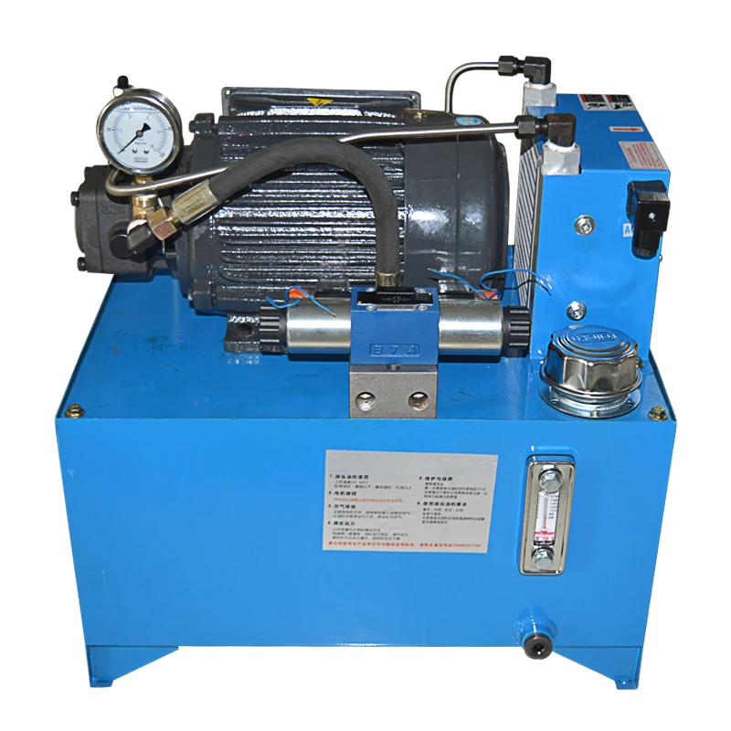 Hydraulic Station System Pump Oil Pump Station 40L Air Cooling 0.75kw 1.5kw Optional