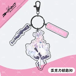 Misono Mika Anime KeyChain Women Blue Archive Key Chain for Men Key Ring Acrylic Car Keyring Party Pendant Japan Cos Girls Gift