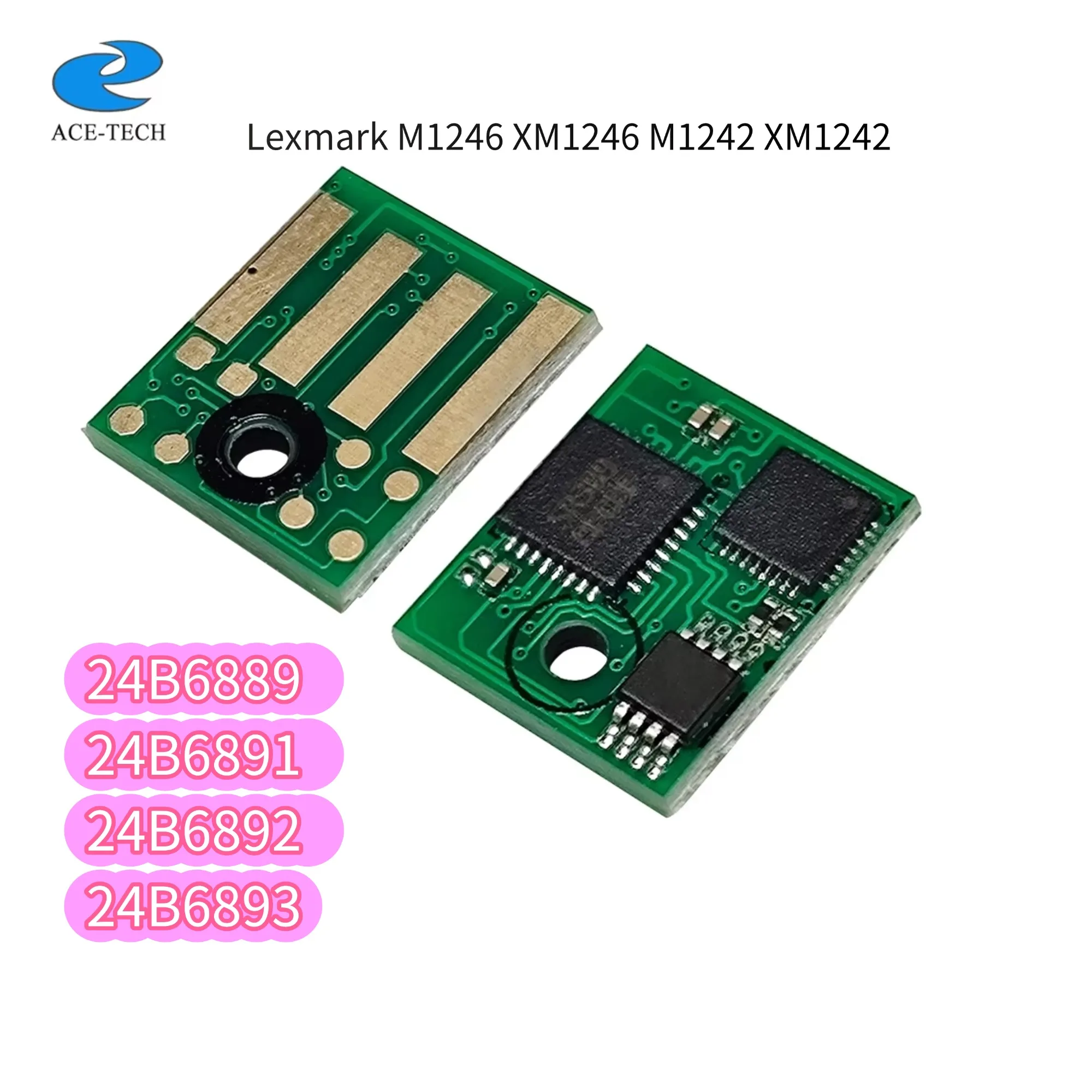 21K Compatible 24B6892 24B6893 24B6889 24B6891 Toner Cartridge Chip for Lexmark M1246 Copier XM1246 Laser Printer M1242 XM1242