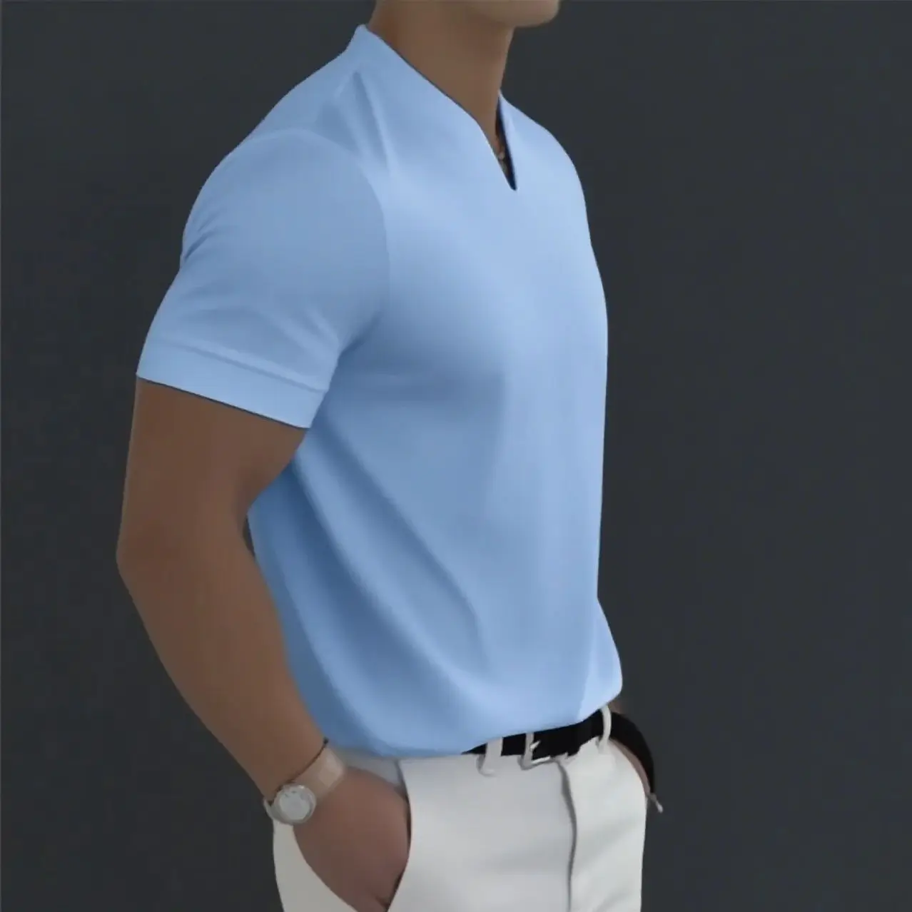 

Men's Slim Fit Henley Casual Cotton Short Sleeve V-Neck T-Shirt Basic Summer Top in 12 Colors Sizes S-5XL