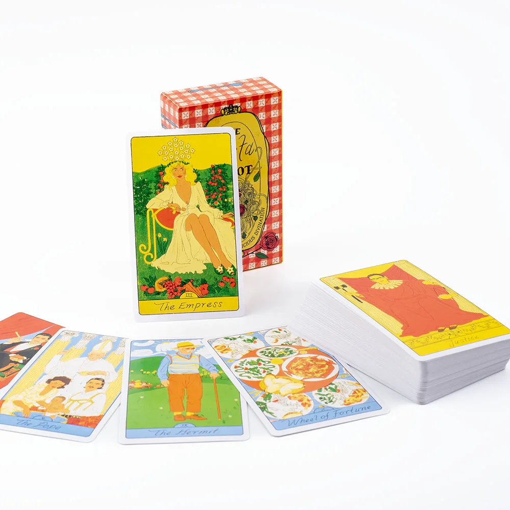 

78Cards The Pasta Tarot Cards English Visions Divination Edition Deck Board Playing Games