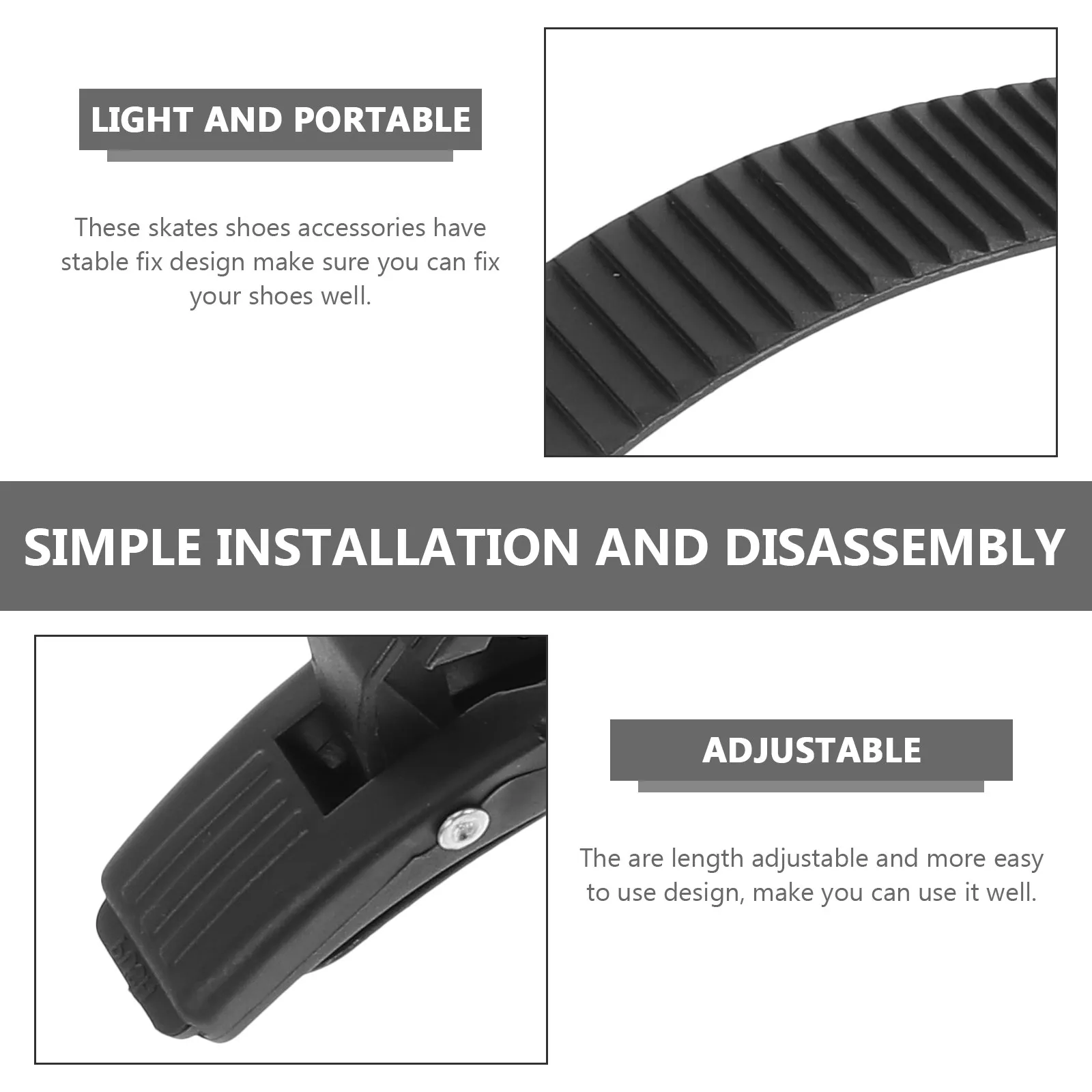 

2 комплекта ремней для роликовых коньков с креативной регулируемой пряжкой, универсальная сменная пряжка для надежной фиксации, аксессуар для роликовых коньков