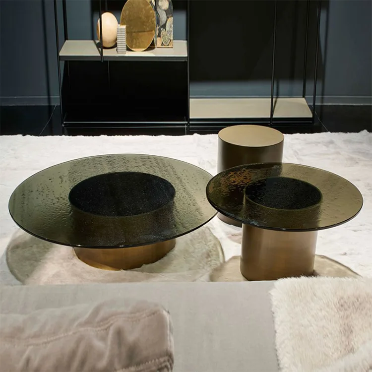 Mesa de centro combinada de metal para quarto