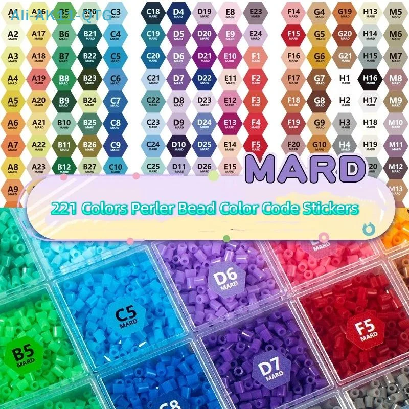 NEW 221/302 Color Code Square-shaped Stickers Labels Stickers Storage Box  Accessories Colorful