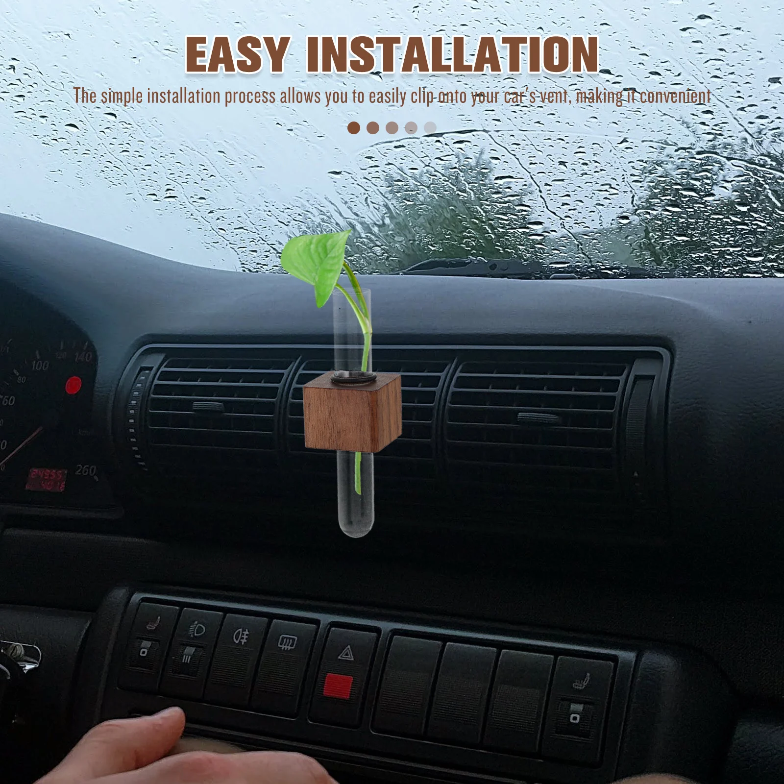 

Refillable Car Air Freshener Auto Vase Clip Elegant Car Flower Holder Refillable Essential Oil Tube Vehicle Interior Supplies