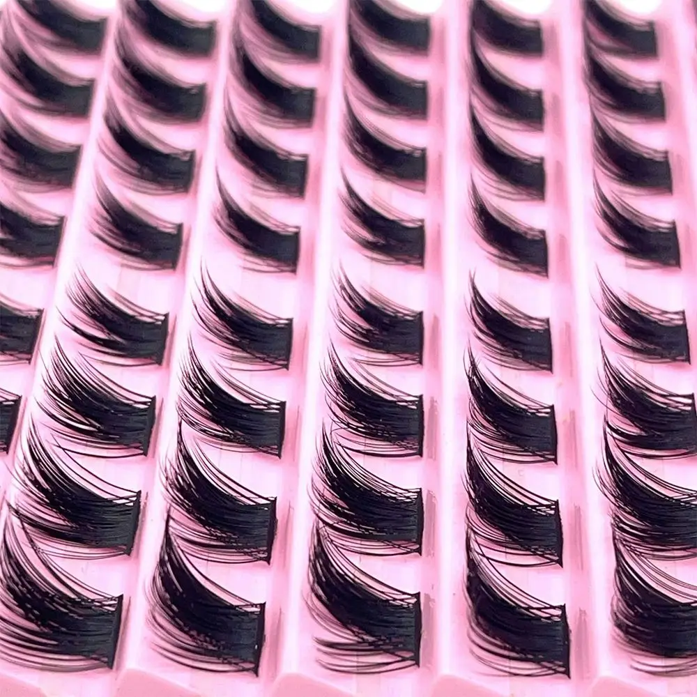 10 rzędów rzęs 3D typu kocie oko, rzęsy w stylu manga, rzęsy lisie, rzęsy do samodzielnego nakładania, puszyste sztuczne rzęsy do samodzielnego nakładania w domu
