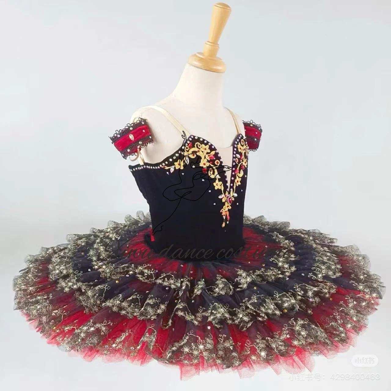 

Adult Black red pre-professional ballet tutu white black ballet dress costume kids pancake ballet tutu stage dance wear girls