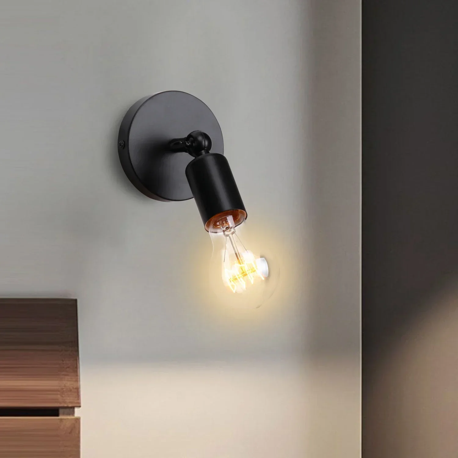 

Retro Vintage Wall Lights Sconce for Bedside Lamp Bedroom Loft Aisle Stairs Home Decoration Iron Indoor E27 LED Lighting Fixture