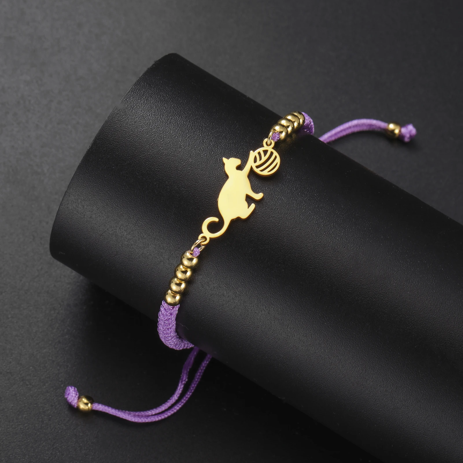 COOLTIME Niedliche Katzen-Armbänder für Damen, Edelstahl, hübsches Tier-Armband, Kpop-Mode, verstellbare Kette, Schmuck – Detail 23