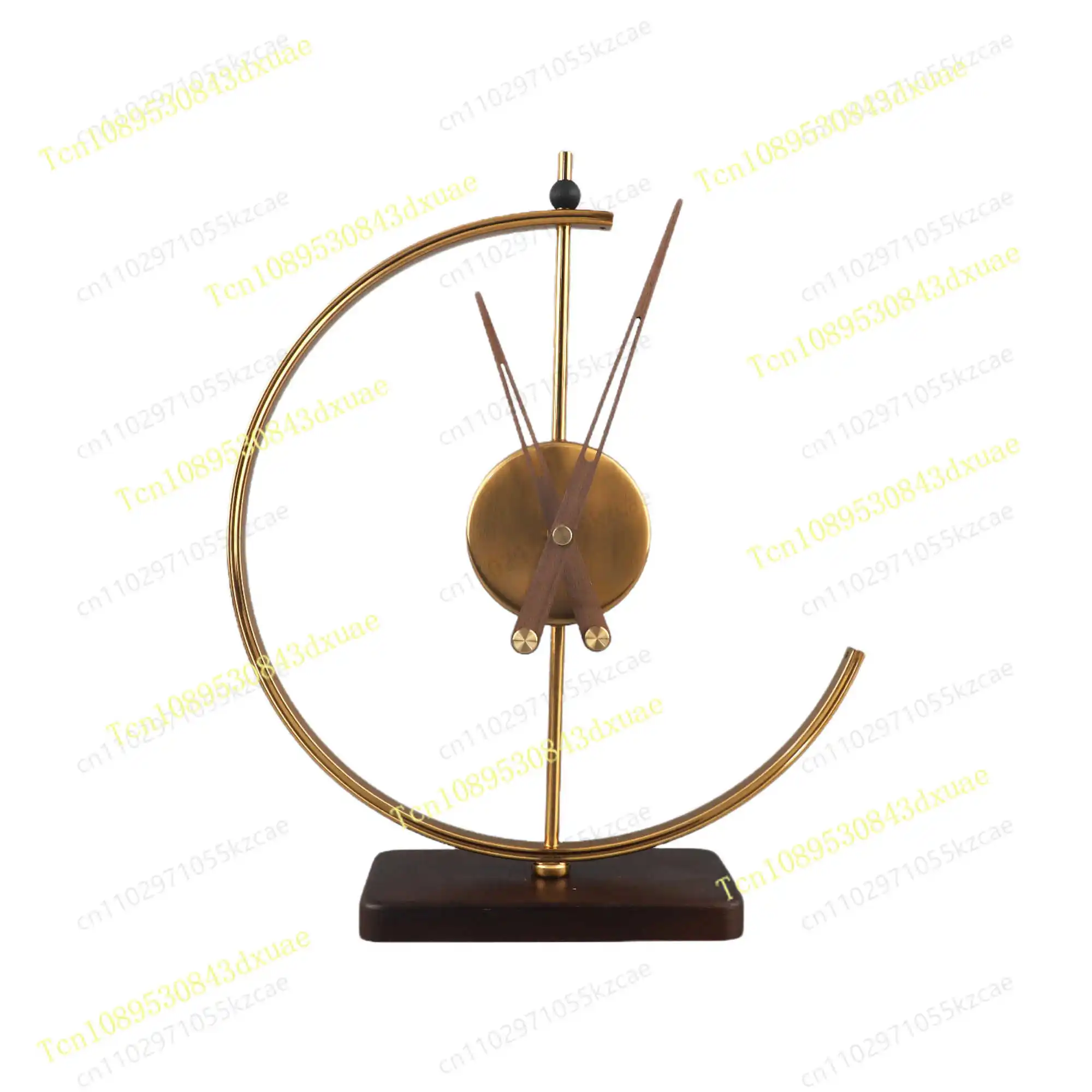 European light luxury high-end desk clock clock desktop ornament living room entrance hotel TV cabinet soft home accessories