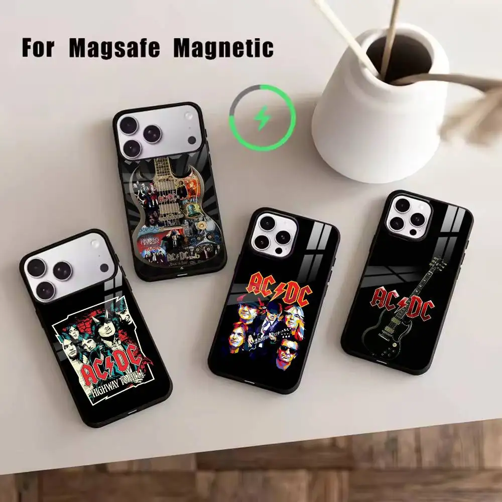 

AD AC DC Phone Case For iPhone17,16,15,14,13,12,11 Plus,Pro Magnetic with Magsafe Wireless Charging