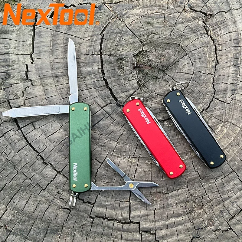 NexTool Multiutensile Mini Coltello Forbici Pieghevoli Cacciavite Coltello Tascabile Coltello Disimballaggio Portatile Strumenti di Riparazione Multiuso