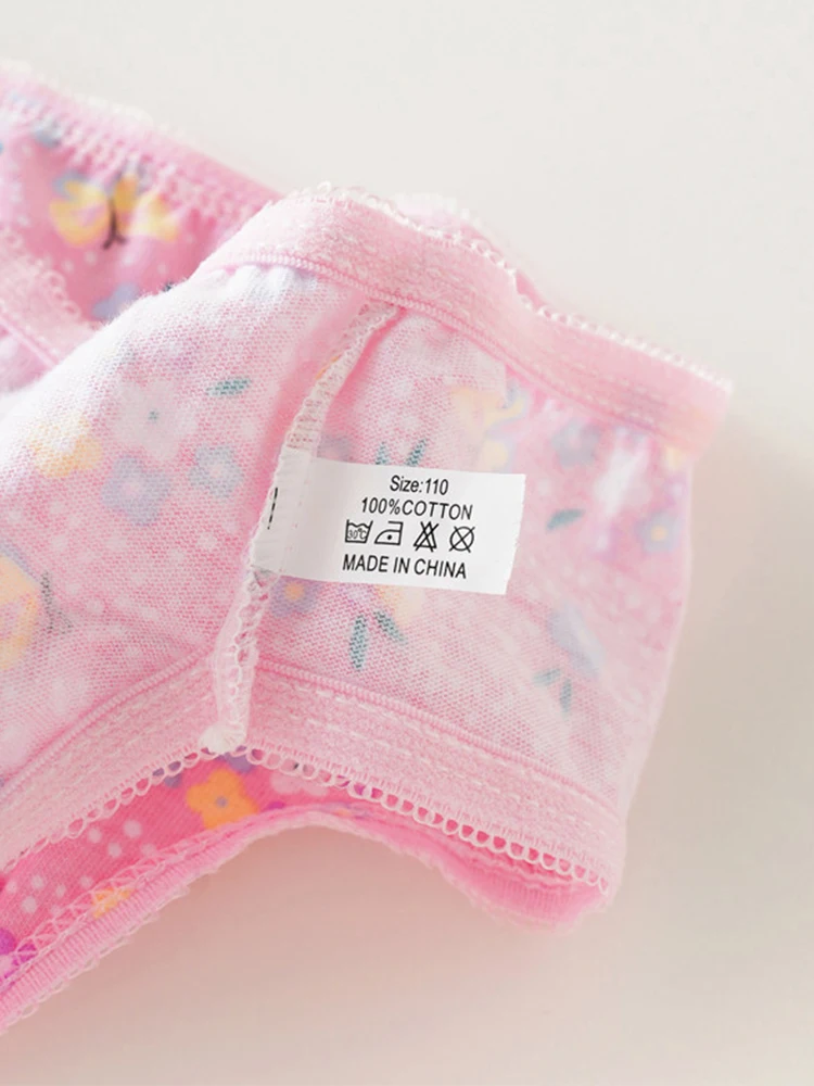 LJMOFA 3pcs Baby Girls Underwear Cotton Children Briefs Cartoon Cute Prints Panties Breathable Soft Healthy Kids Underpants B313