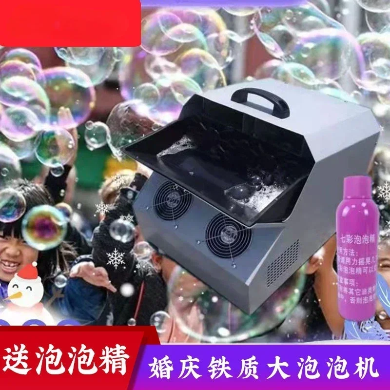 Hot SalesDouble Wheel Bubble Machine Remote Control Outdoor Automatic Bubble Blowing Performance Stage