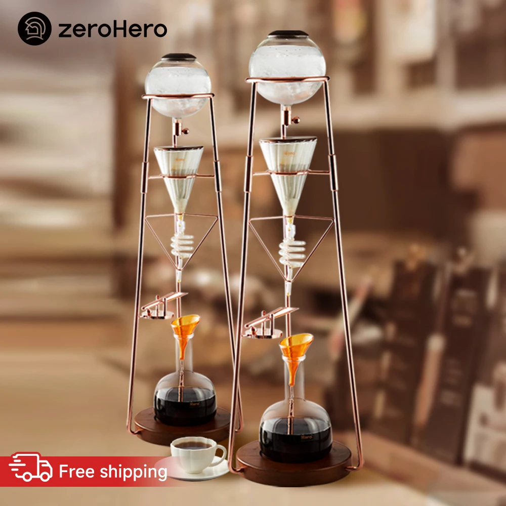 zeroHero Dingyuan MAX 2.0 Ice Drip Maker 900mm 12 Cup Aroma Lock Wood Lid Dual Purpose for Commercial Cafe Home Barista Pro