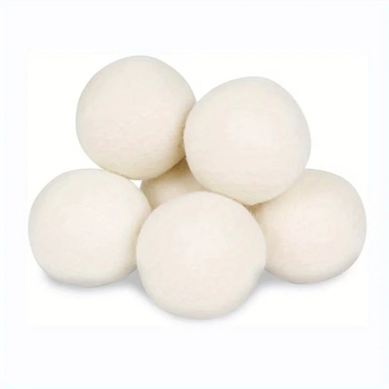 3pcs Premium Reusable Wool Drying Balls - Laundry Essentials for Soft Clothes - Anti-Static Washing Machine Accessories with D