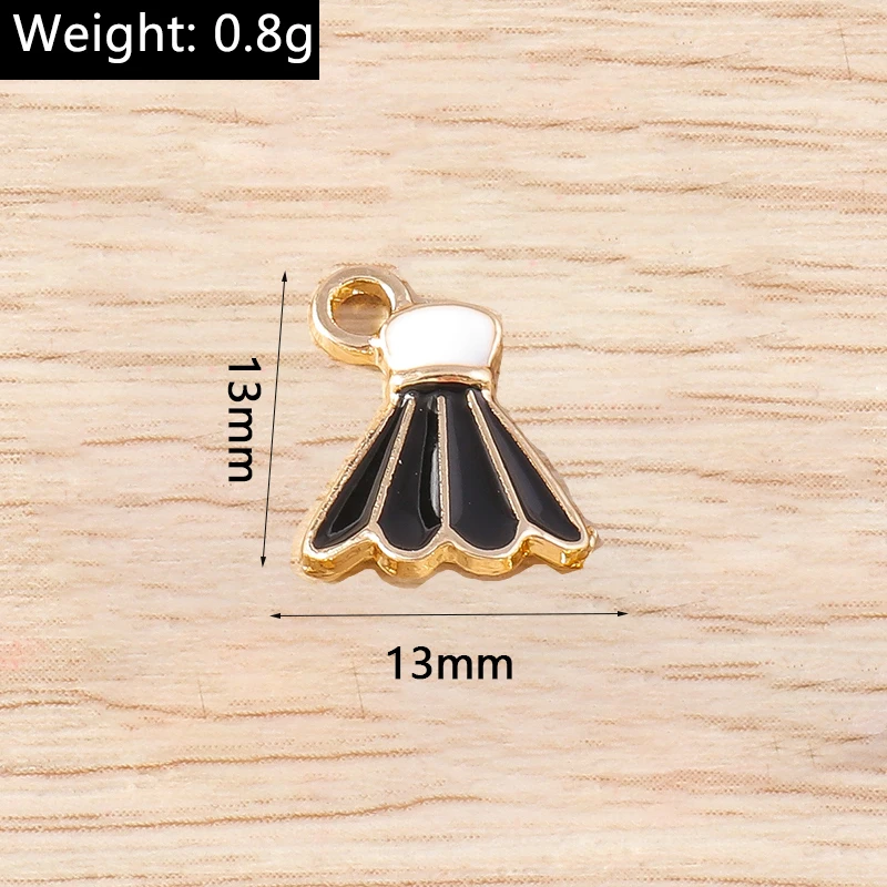 10 Stück niedliche Emaille-Anhänger in Form von Sportartikeln, Badminton- und Fußballschuhen, zum Basteln von Ohrringen, Halsketten, für DIY-Bastelarbeiten und als Schmuckzubehör. – Detail 10