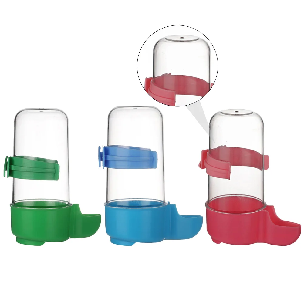 

3Pcs Parrot Cage Water Drinker Automatic Feeding Bowl Bird Drinking Bottle Premium Quality Leak Proof for Easy Breeding Home Use