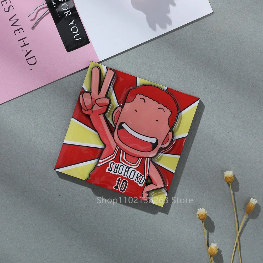 Slam Dunk Fridge Magnets Mitsui Hisashi Pop-up Cartoon Character Tile Anime Peripherals Ornaments Children's Holiday Gift Toys