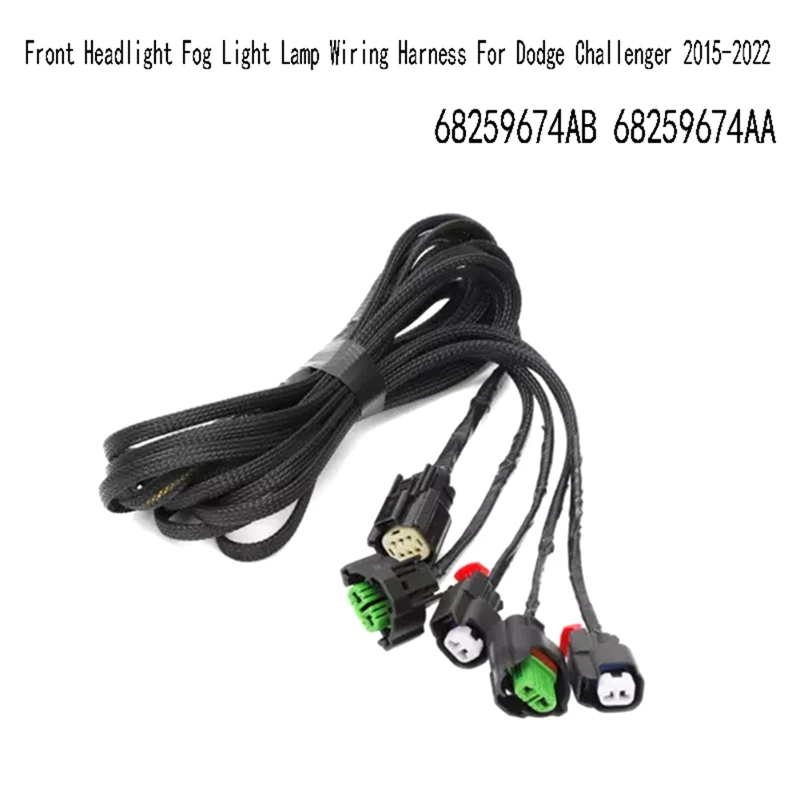 

68259674AB Front Headlight Fog Light Lamp Wiring Harness For Dodge Challenger 2015-2022 68259674AA