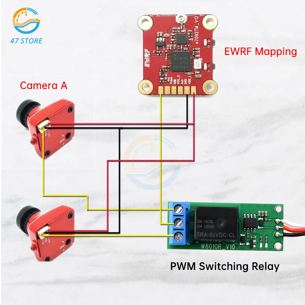 RC Model Aircraft Relay 5-12V PWM Switch Electronic Module Navigation Light Controller 1CH Relay Universal Switch DIY Parts