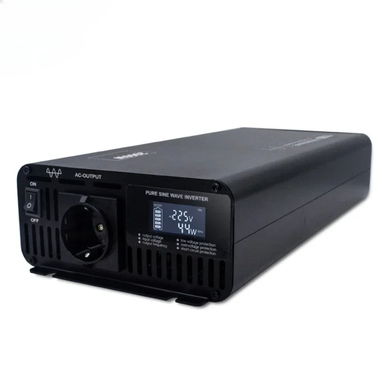 YYHCdc 12v 24v 48v to ac 220v 2kw pure wave sine power converter inverter